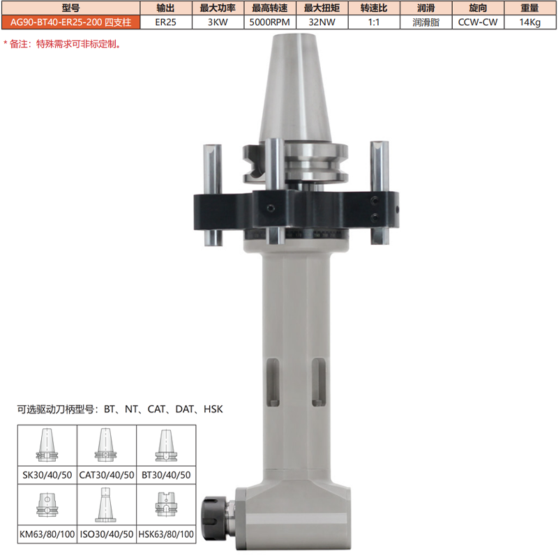 AG90-BT40-ER25-200
