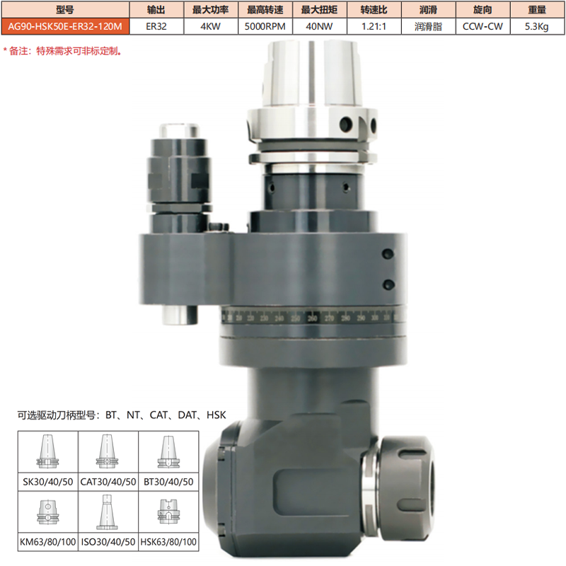 AG90-HSK50E-ER32-120M