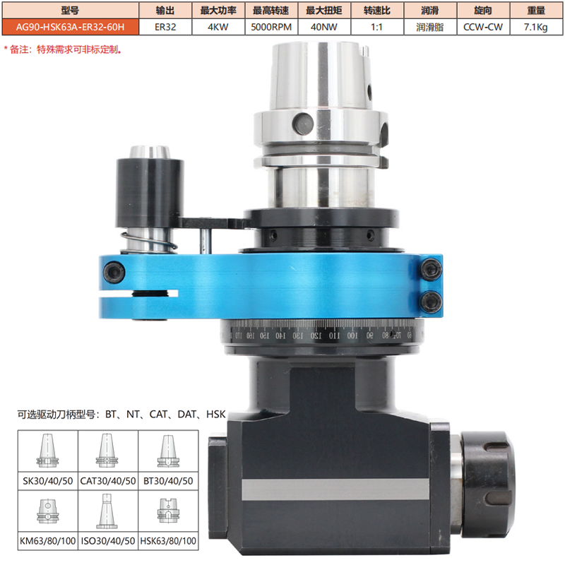 AG90-HSK63A-ER32-60H